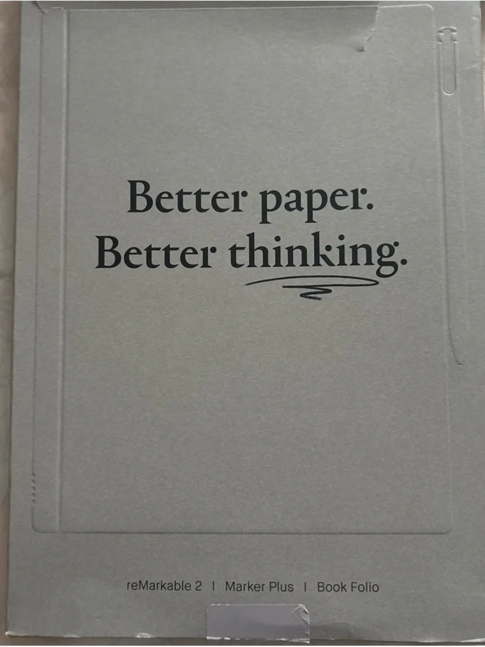 reMarkable 2 Marker Plus Book Folio - Gray